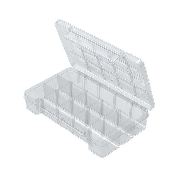  Akro-Mils 05805 Plastic Portable Parts Storage Case for  Hardware and Crafts with Hinged Lid and 4 Adjustable Dividers, (11-Inch x  7-Inch x 2-3/8-Inch), Medium, Clear : Home & Kitchen