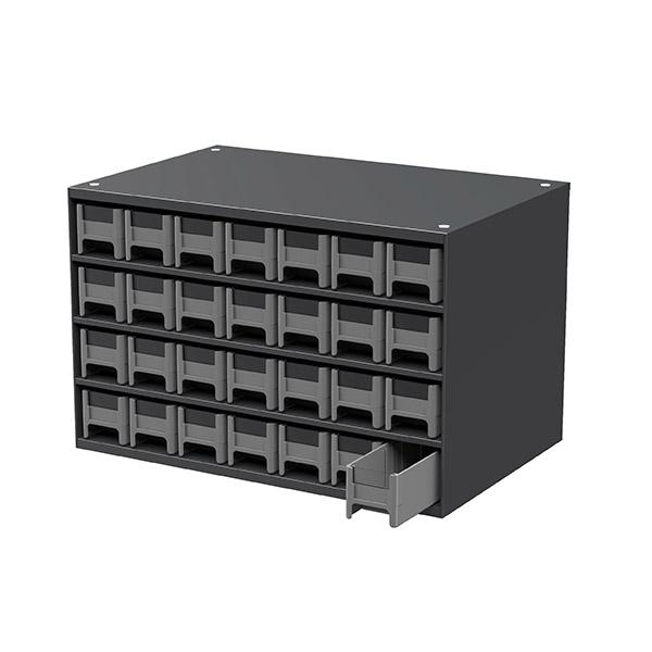 Akro Mils 19 Series Steel Storage Cabinet Stackable 28 Plastic Storage Drawers 19228