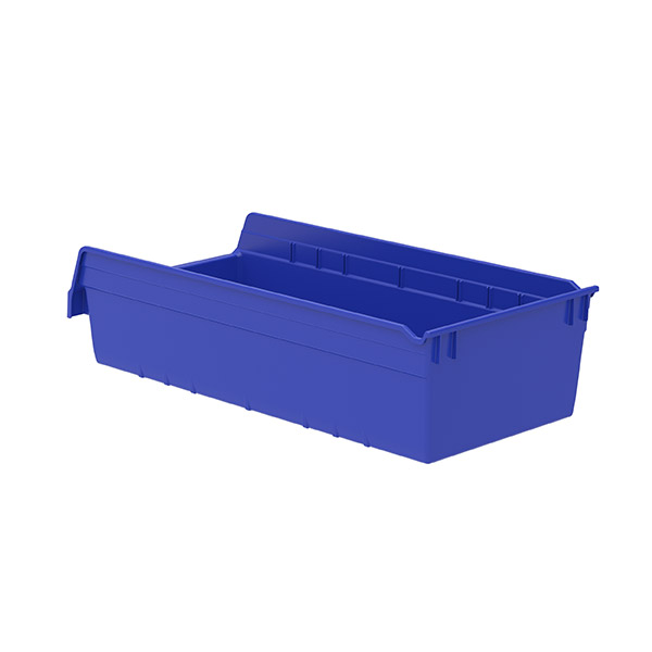 Akro-Mils 35-180 BLUE HDPE Storage Tote Box (without Lid), 0.5 cu ft, 16 x  10 x 5.88