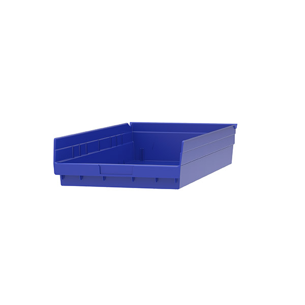 Akro-Mils Shelf Bin, Blue, 4 inH x 11 5/8 Inl x 4 1/8 inW, 1ea