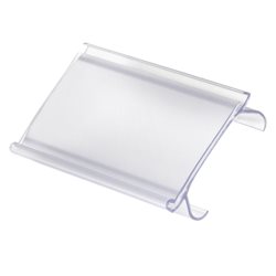 Flat Wire Shelf Label Holder, 25 Pack, Clear (29308)