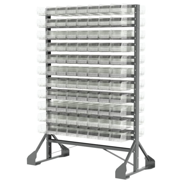 Two-Sided Rail Bin Rack w/ 192 AkroBins - 30016220