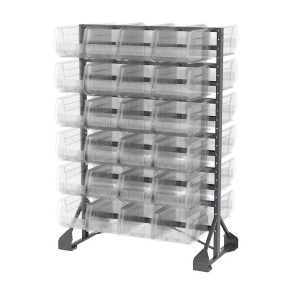 Two-Sided Rail Bin Rack w/ 48 AkroBins - 30016240