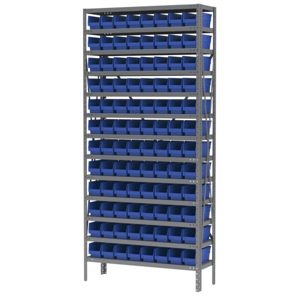 Steel Shelving 13 shelves w 96 Shelf Bins - AS1279120 - Image 2