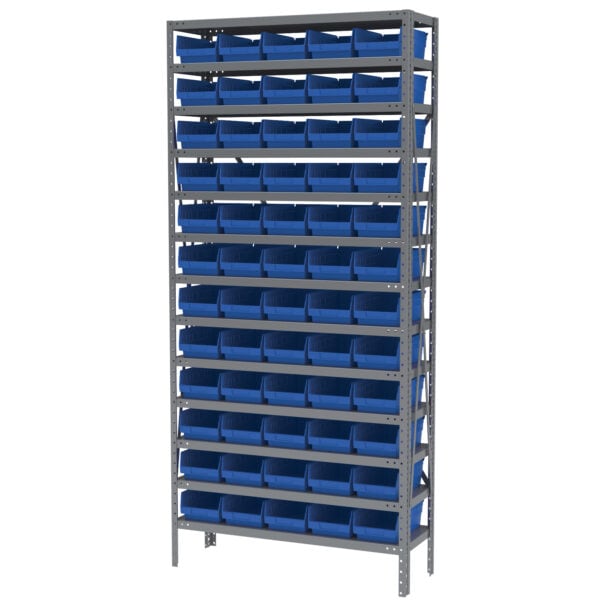 Steel Shelving 13 shelves w 60 Shelf Bins - AS1279130 - Image 2