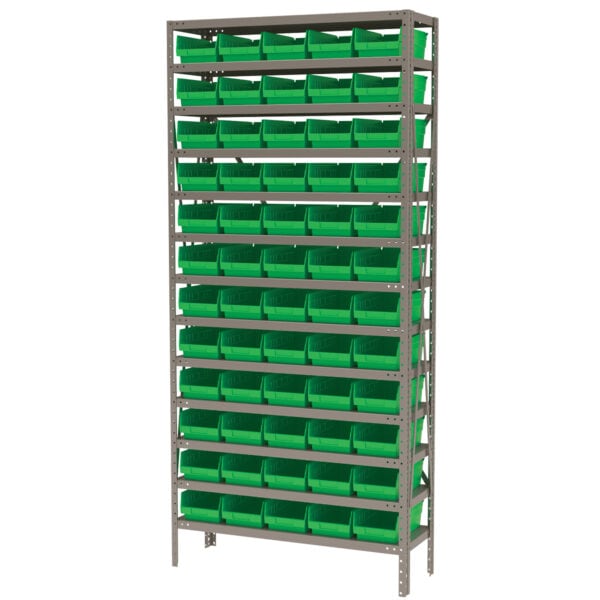 Steel Shelving 13 shelves w 60 Shelf Bins - AS1279130 - Image 3