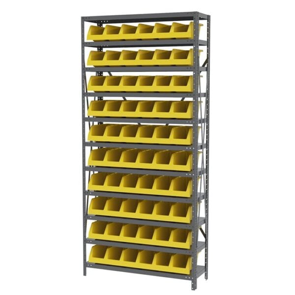 Steel Shelving 11 shelves w 10 System Bins - AS1279312