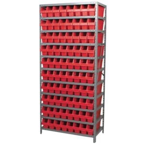 Steel Shelving 11 shelves w 80 ShelfMax Bins – AS1879048