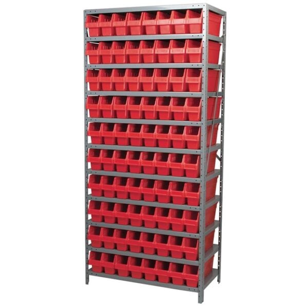 Steel Shelving 11 shelves w 80 ShelfMax Bins - AS1879048