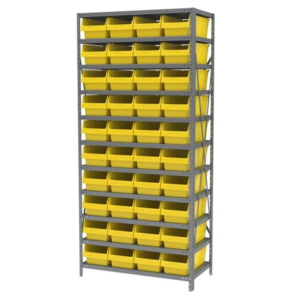 Steel Shelving 11 shelves w 40 ShelfMax Bins - AS1879088