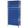 Steel Shelving 13 shelves w 96 Shelf Bins - AS1879128 - Image 2