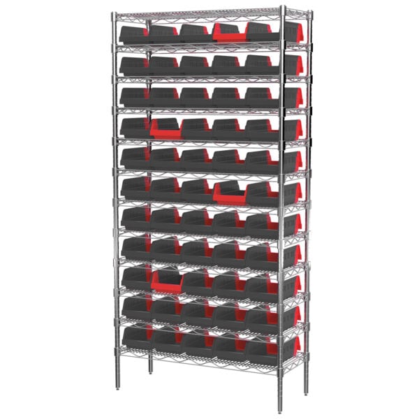 Wire Shelving, 12 Shelves w/ 60 Indicator Bins - AWS143636462 - Image 2