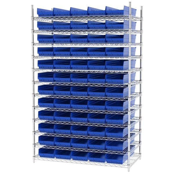 Wire Shelving, 12 Shelves w/ 60 Shelf Bins - AWS244830184 - Image 2